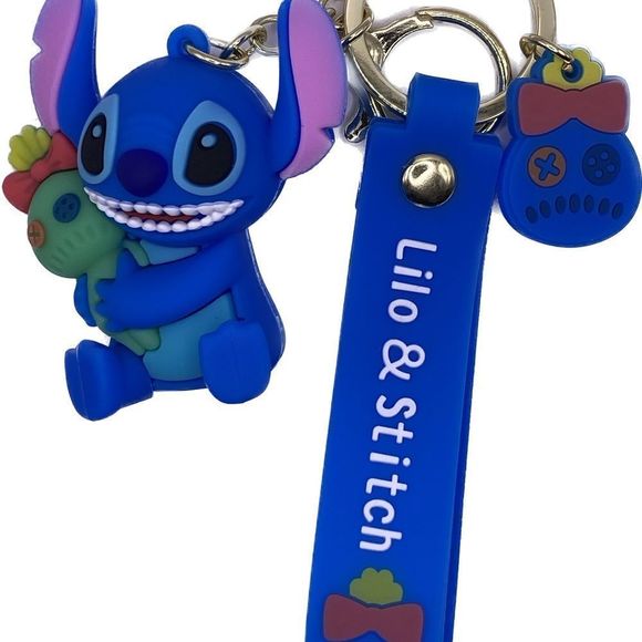 💙 Lilo & Stitch Blue Keychain Disney - Picture 3 of 6